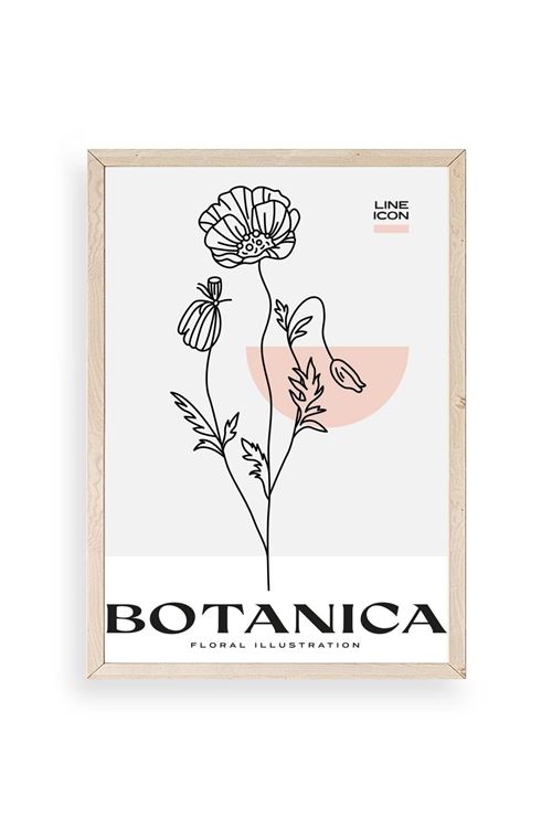 Çiçek Ahşap Çerçeveli Tablo 50 x 70