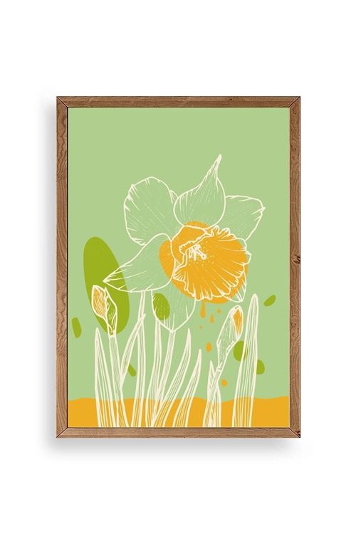 Çiçek Ahşap Çerçeveli Tablo 50 x 70