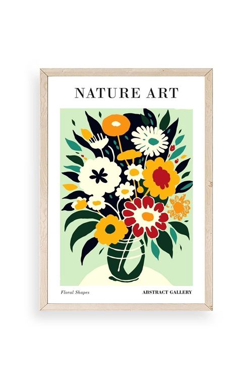 Çiçek Ahşap Çerçeveli Tablo 17 x 23