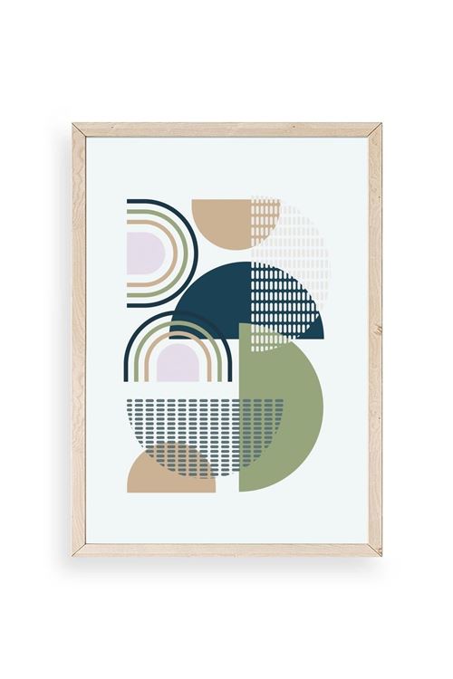 Soyut Ahşap Çerçeveli Tablo 23 x 30