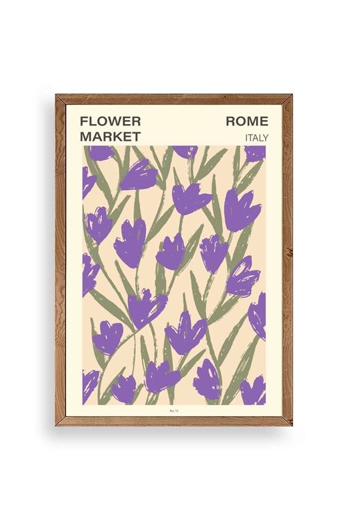 Çiçek Ahşap Çerçeveli Tablo 17 x 23