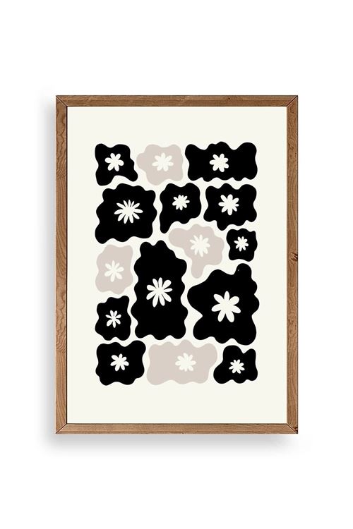 Çiçek Ahşap Çerçeveli Tablo 50 x 70