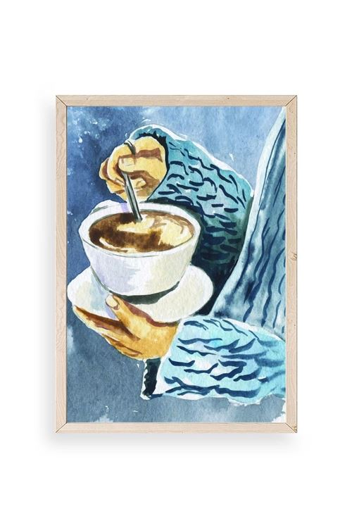 Kahve Ahşap Çerçeveli Tablo 17 x 23