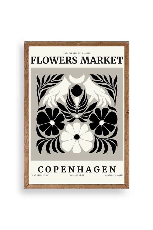 Çiçek Ahşap Çerçeveli Tablo 17 x 23