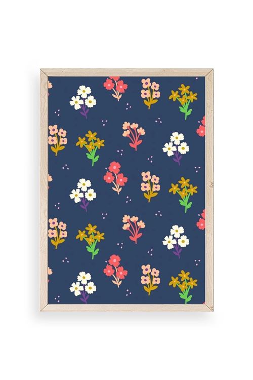 Çiçek Ahşap Çerçeveli Tablo 50 x 70