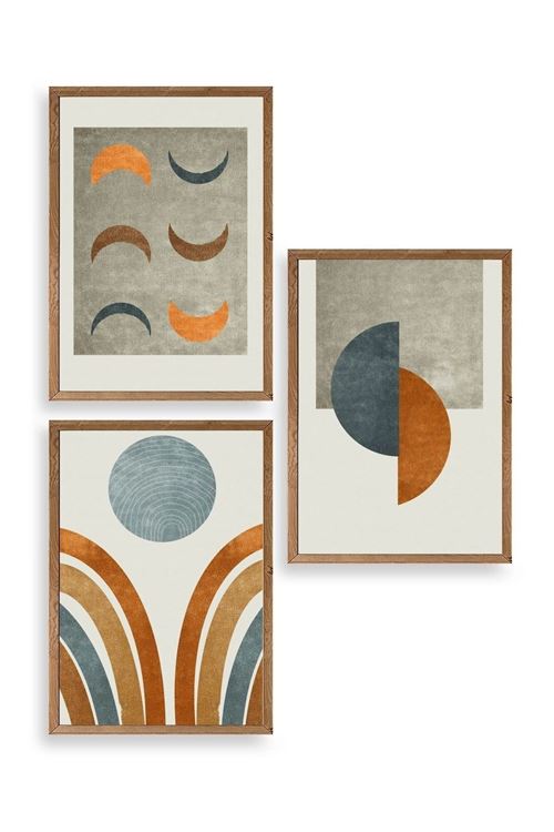 Soyut Ahşap Çerçeveli Tablo 50 x 70