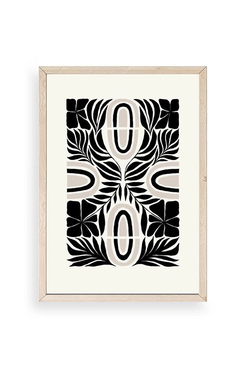 Soyut Ahşap Çerçeveli Tablo 50 x 70