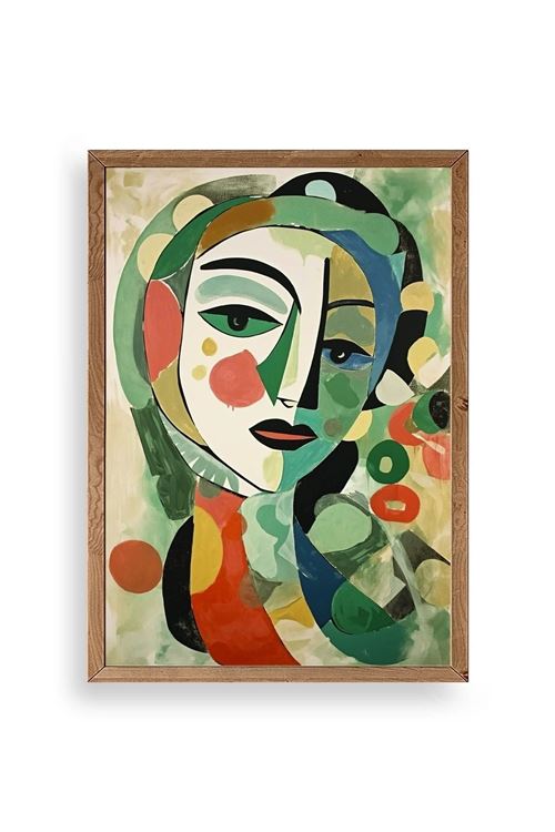 Soyut Ahşap Çerçeveli Tablo 17 x 23