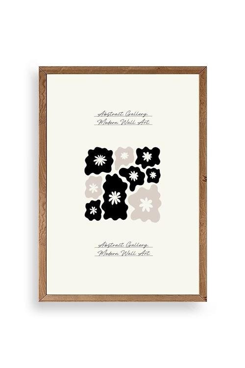 Çiçekler Ahşap Çerçeveli Tablo 30 x 42