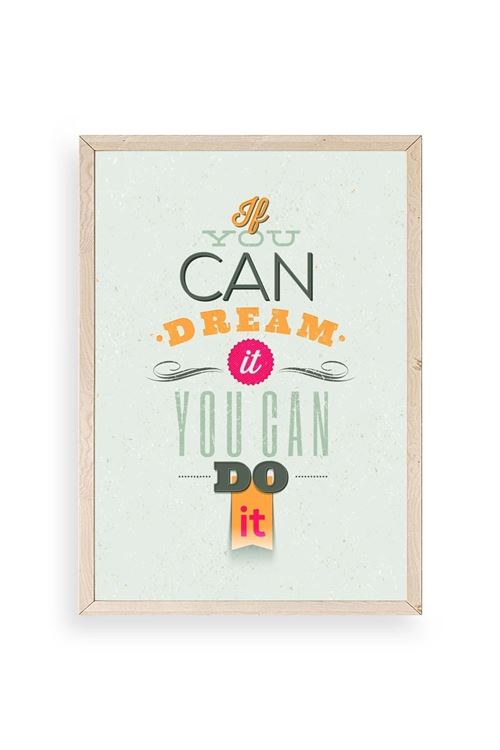 Motto Ahşap Çerçeveli Tablo 50 x 70