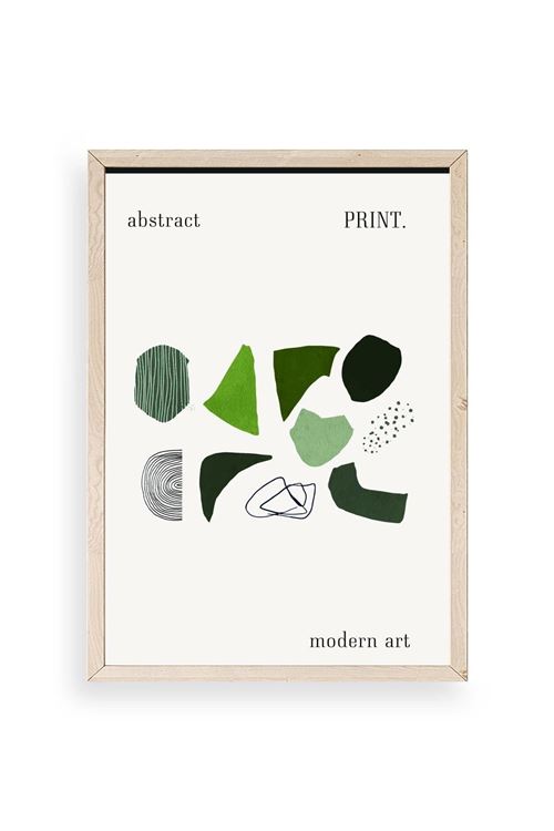 Soyut Ahşap Çerçeveli Tablo 23 x 30