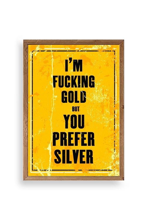 Motto Ahşap Çerçeveli Tablo 50 x 70