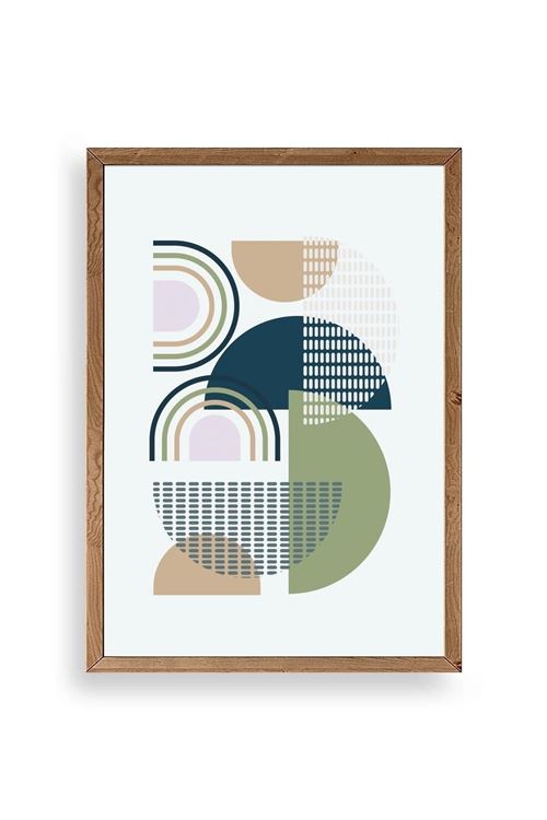 Soyut Ahşap Çerçeveli Tablo 50 x 70