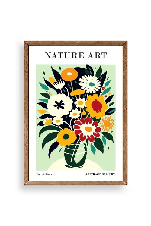 Çiçek Ahşap Çerçeveli Tablo 30 x 42