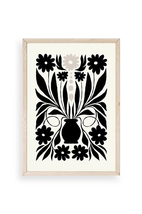 Çiçek Ahşap Çerçeveli Tablo 17 x 23