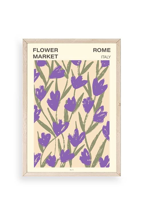 Çiçek Ahşap Çerçeveli Tablo 50 x 70