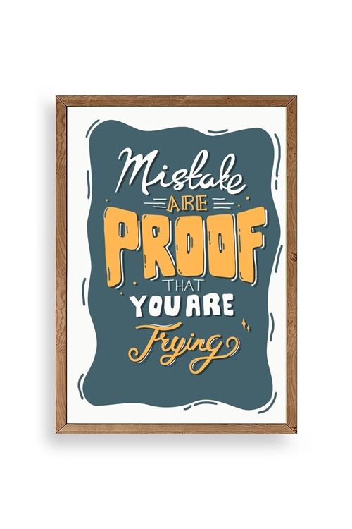 Motto Ahşap Çerçeveli Tablo 50 x 70