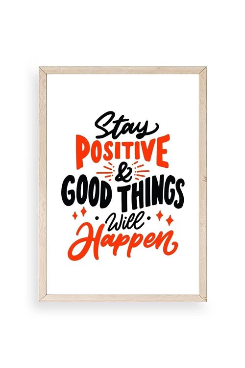 Motto Ahşap Çerçeveli Tablo 17 x 23