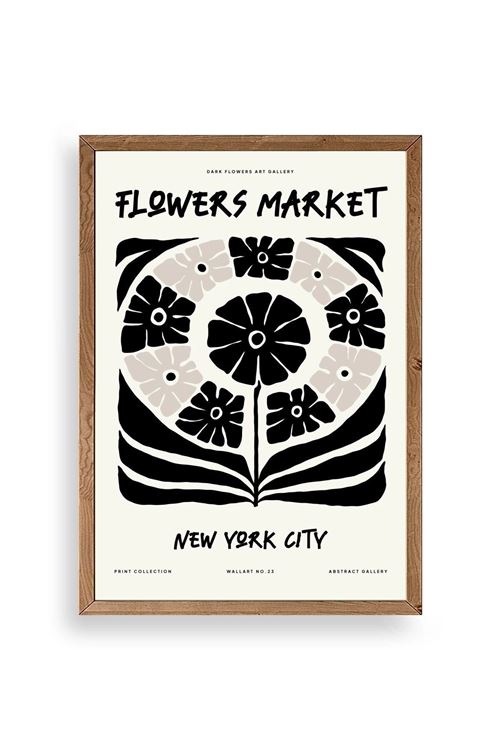 Soyut Ahşap Çerçeveli Tablo 23 x 30