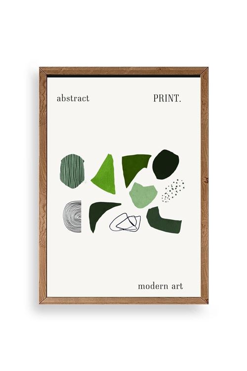 Soyut Ahşap Çerçeveli Tablo 23 x 30