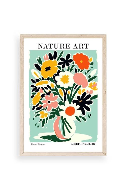 Çiçek Ahşap Çerçeveli Tablo 50 x 70