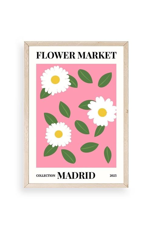 Çiçek Ahşap Çerçeveli Tablo 17 x 23