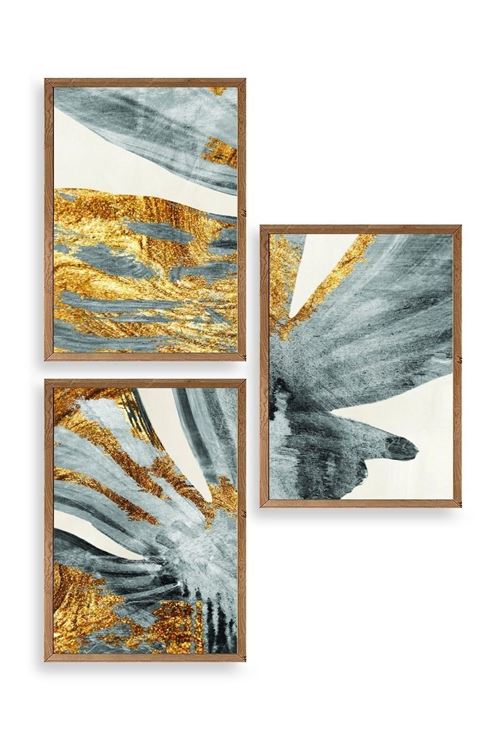 Soyut Ahşap Çerçeveli Tablo 17 x 23