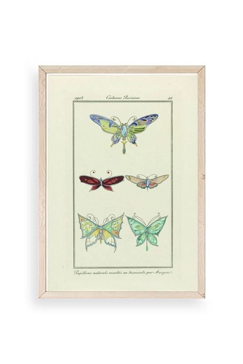 Kelebek Ahşap Çerçeveli Tablo 23 x 30