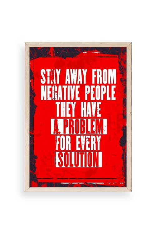 Motto Ahşap Çerçeveli Tablo 30 x 42