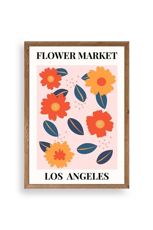 Çiçek Ahşap Çerçeveli Tablo 30 x 42