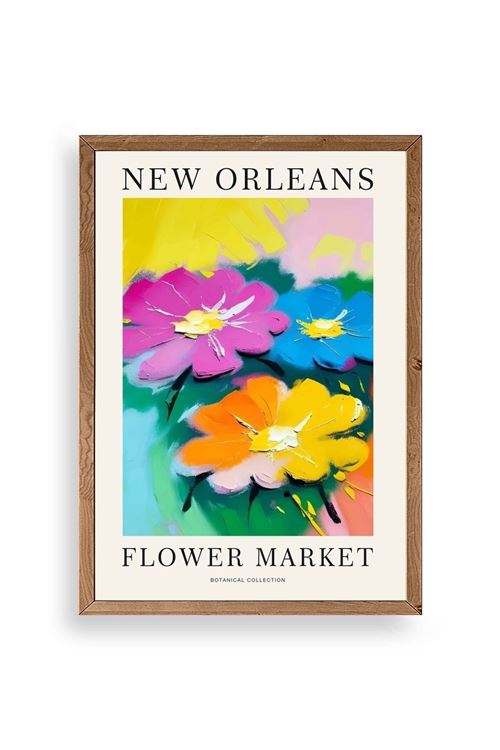 Çiçek Ahşap Çerçeveli Tablo 17 x 23