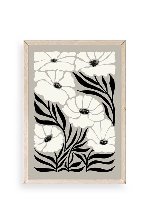 Çiçek Ahşap Çerçeveli Tablo 23 x 30