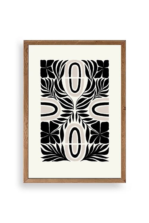 Soyut Ahşap Çerçeveli Tablo 50 x 70