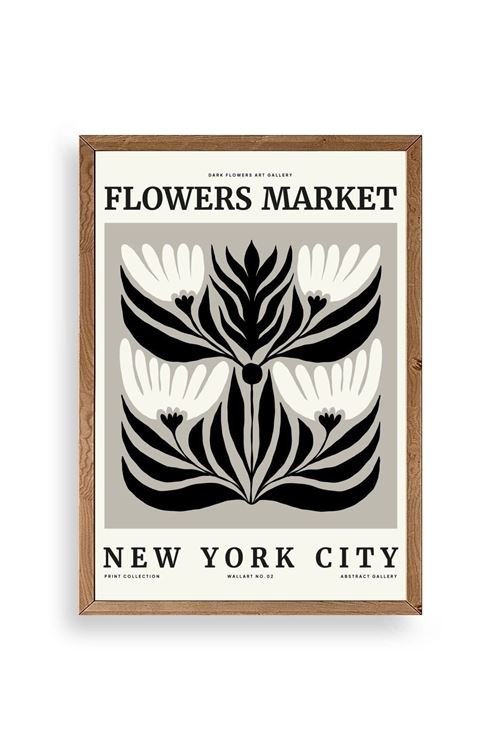 Çiçek Ahşap Çerçeveli Tablo 17 x 23