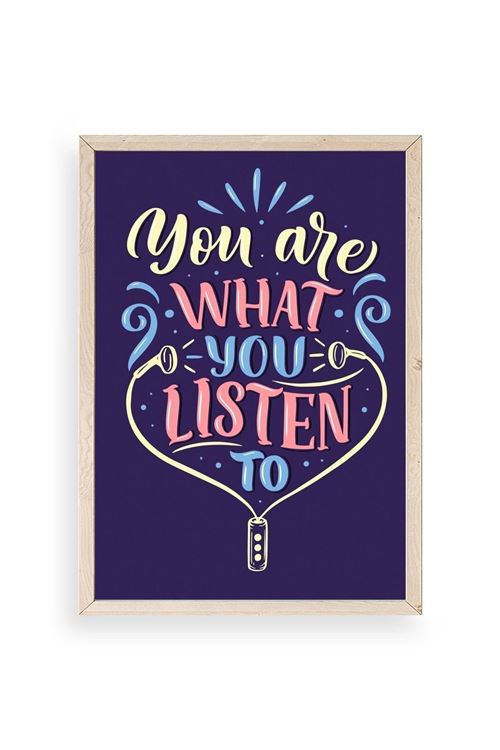 Motto Ahşap Çerçeveli Tablo 23 x 30