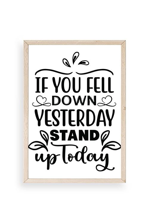 Motto Ahşap Çerçeveli Tablo 17 x 23