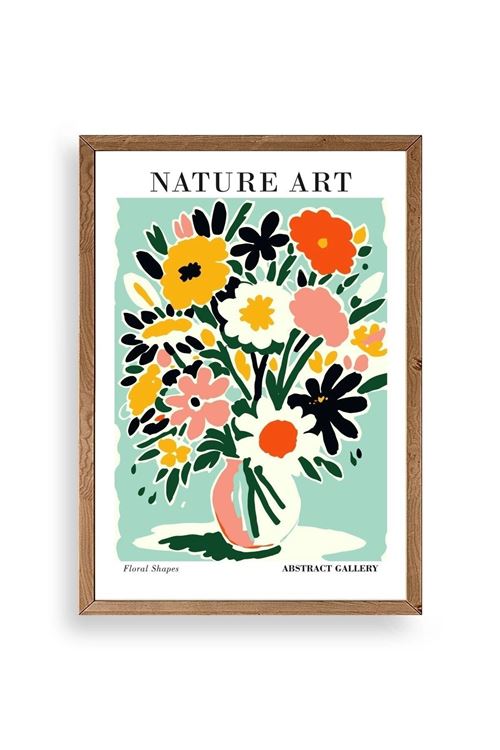 Çiçek Ahşap Çerçeveli Tablo 30 x 42