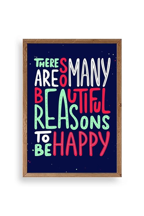 Motto Ahşap Çerçeveli Tablo 23 x 30