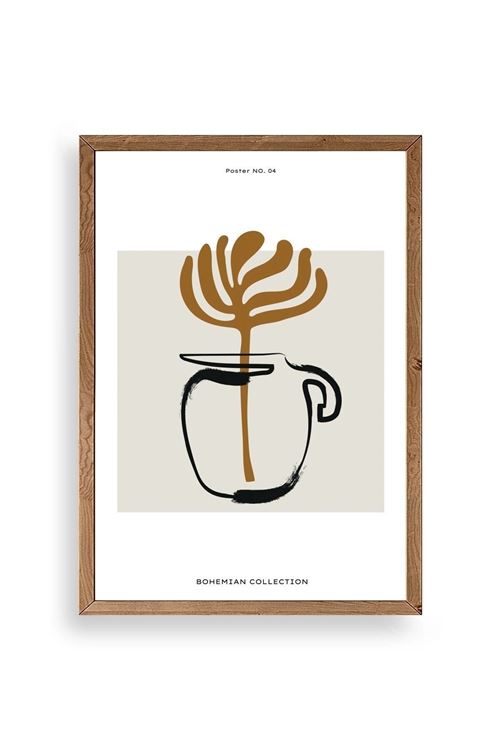 Kahve Ahşap Çerçeveli Tablo 23 x 30