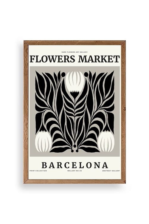 Çiçek Ahşap Çerçeveli Tablo 50 x 70