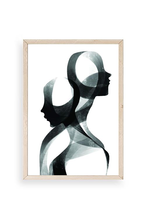 Soyut Ahşap Çerçeveli Tablo 50 x 70