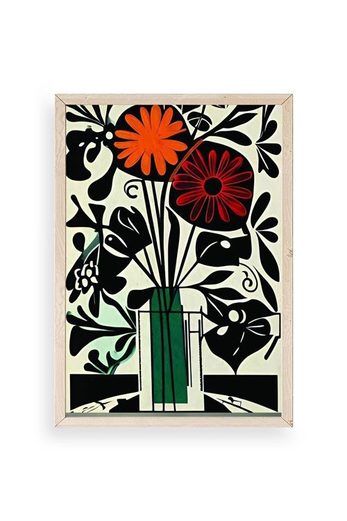 Çiçek Ahşap Çerçeveli Tablo 50 x 70