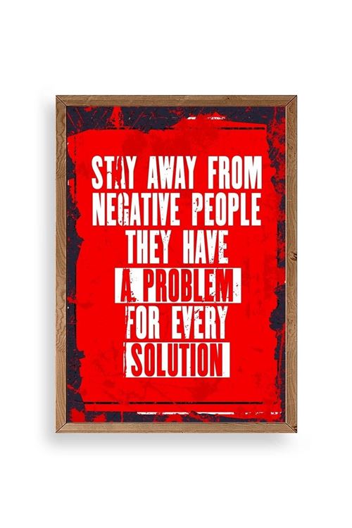 Motto Ahşap Çerçeveli Tablo 17 x 23