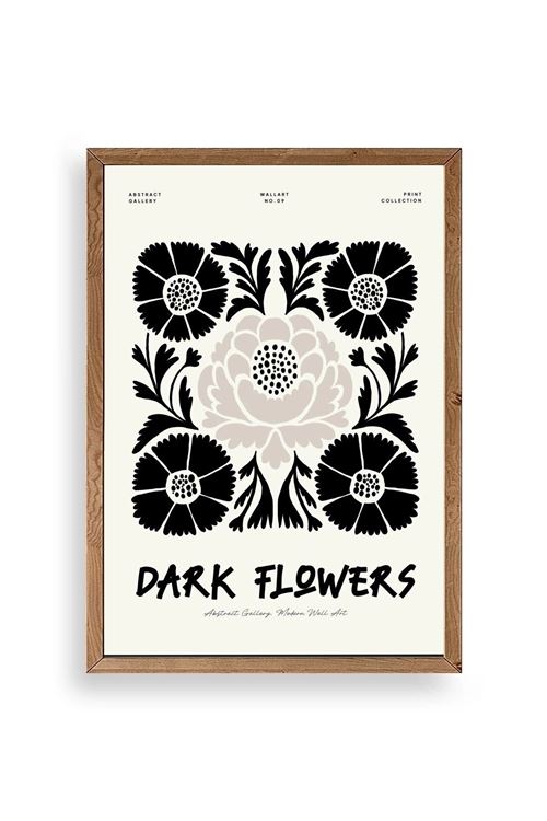 Çiçek Ahşap Çerçeveli Tablo 17 x 23