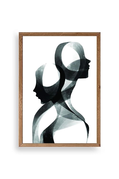 Soyut Ahşap Çerçeveli Tablo 17 x 23