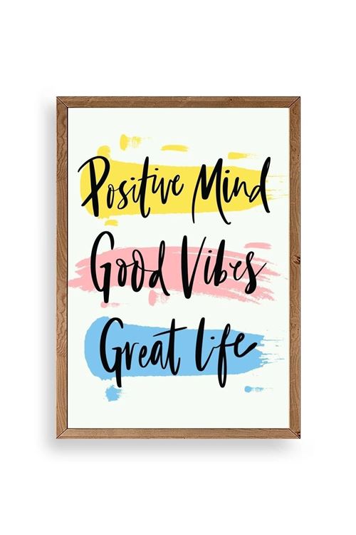 Motto Ahşap Çerçeveli Tablo 23 x 30