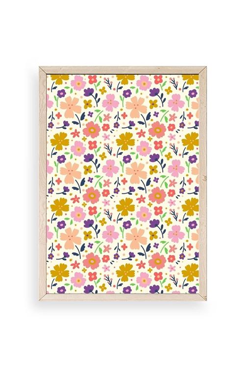 Çiçek Ahşap Çerçeveli Tablo 50 x 70