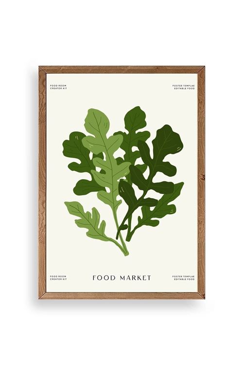 Yaprak Ahşap Çerçeveli Tablo 50 x 70