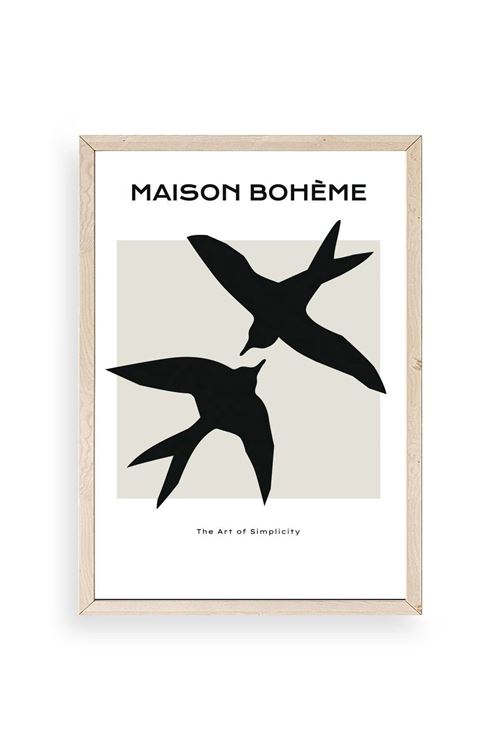 Kuşlar Ahşap Çerçeveli Tablo 23 x 30