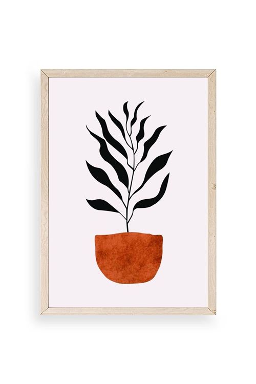 Saksı Ahşap Çerçeveli Tablo 17 x 23